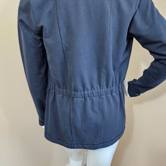 LUCY Black Open Front Athletic Sweatshirt Cardigan~Size  M - Picture 7 of 11